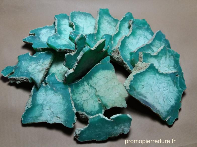 Pierre Chrysoprase Culbutée Grade A - Vert Précieux, 15 Pièces (Lot Pour Création)